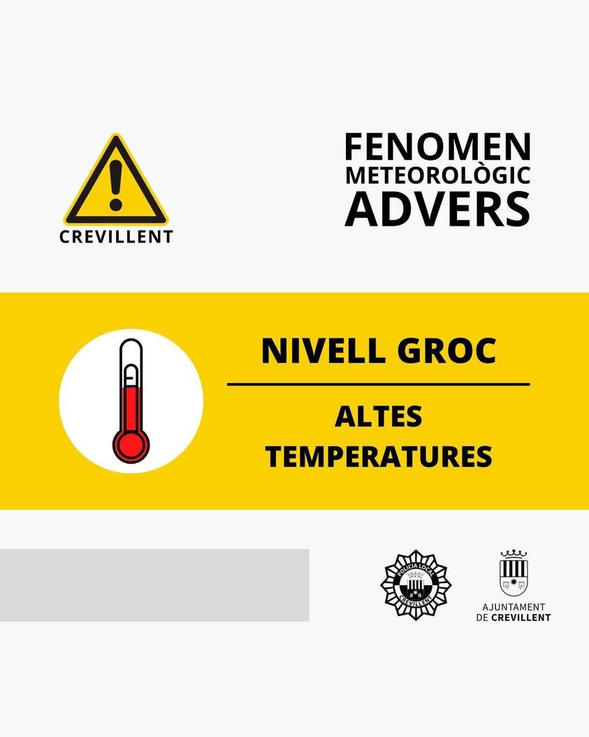 ALERTA AMARILLA POR ALTAS TEMPERATURAS EN ALICANTE