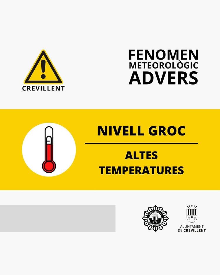 ALERTA AMARILLA POR ALTAS TEMPERATURAS EN ALICANTE