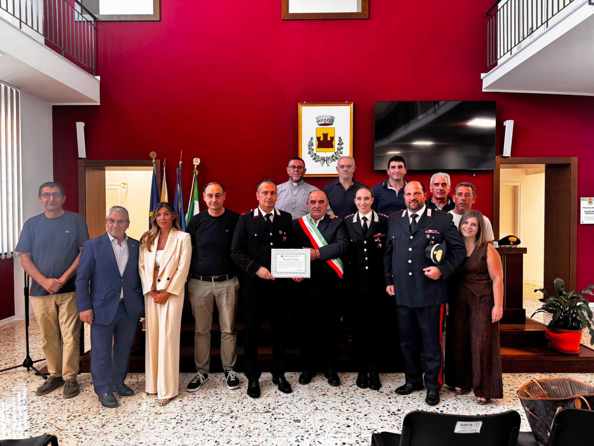Postiglione saluta il Maresciallo Conte: encomio e benvenuto al nuovo comandante
