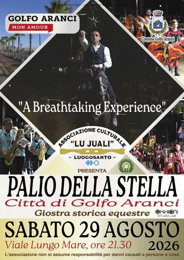 Golfo Aranci si prepara a vivere una serata di storia, tradizione e spettacolo. Sabato 29 agosto 2026 torna il Palio del...