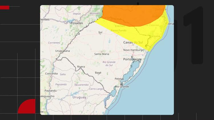 Com rio Uruguai acima da cota de inundação, RS tem aviso para novos temporais nesta terça; veja a previsão
