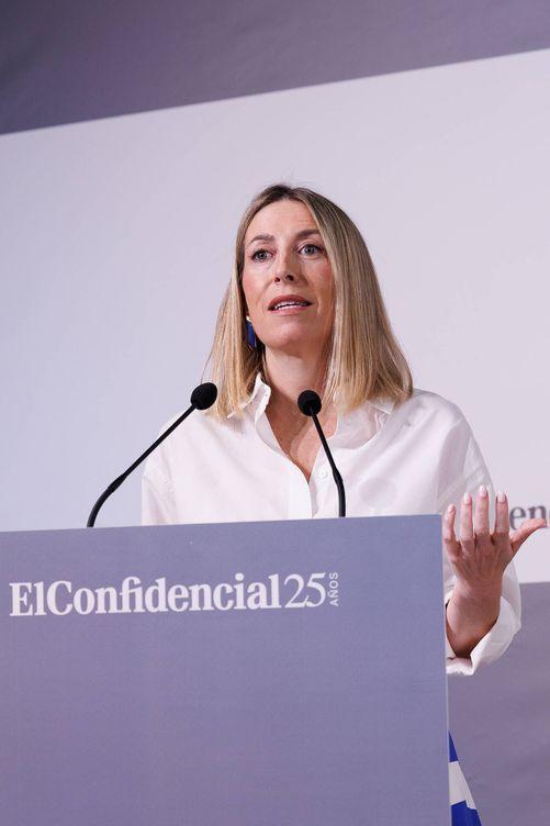 María Guardiola, presidenta de la Junta de Extremadura, clausurando el evento. 