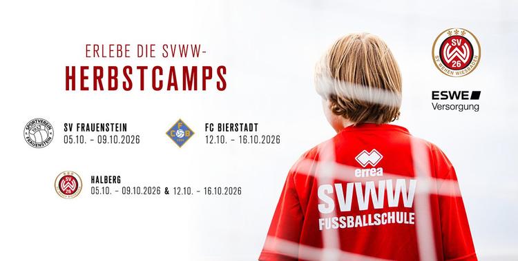  SV Wehen Herbstcamps Kind mit einem Trikot in rot von SVWW FUSSBALLSCHULE