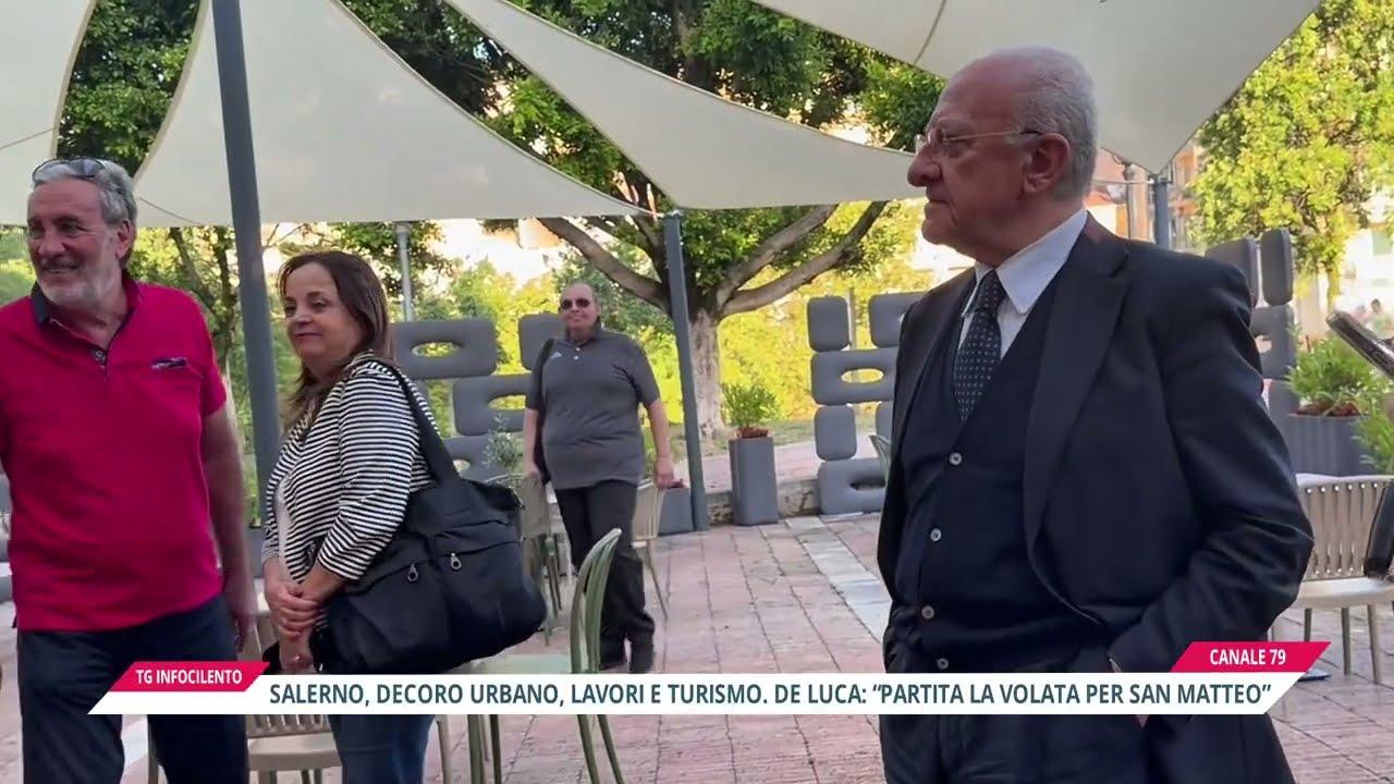 Salerno, decoro urbano, lavori e turismo. De Luca: «partita la volata per San Matteo»