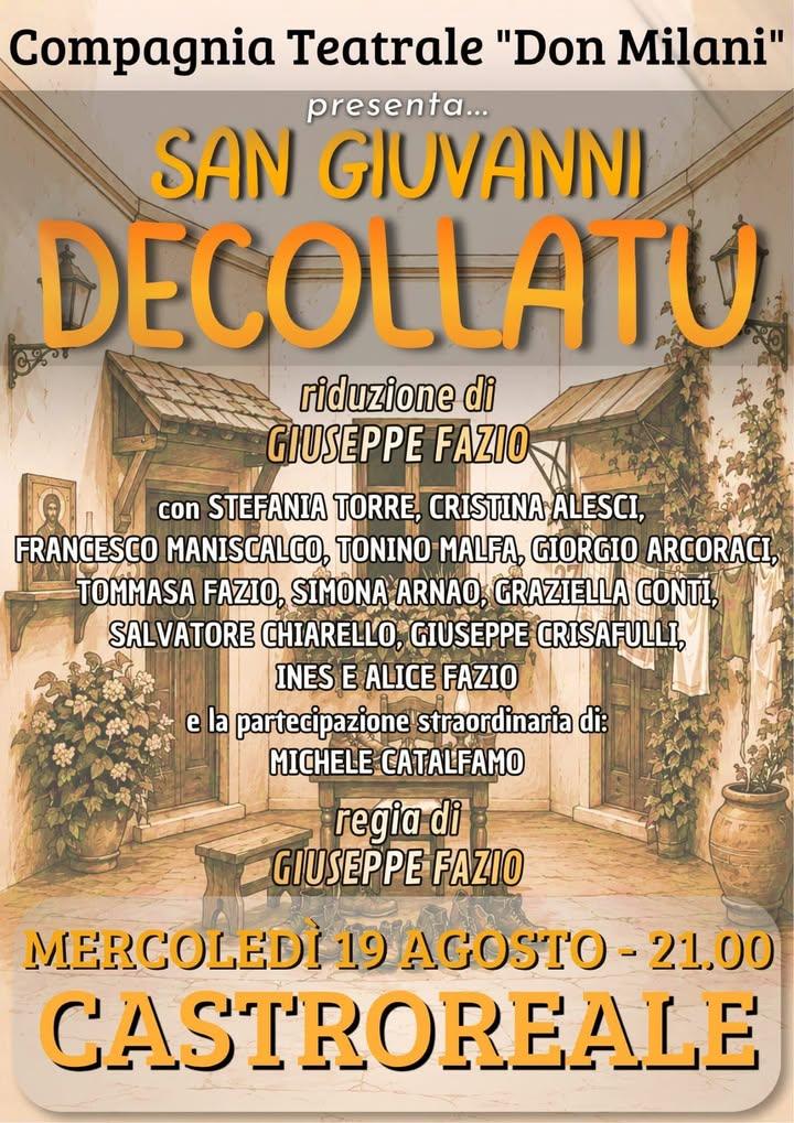 🎭 UNA SERATA DI TEATRO A CASTROREALE! Il Comune di Castroreale è lieto di invitare cittadini e visitatori a una serata...