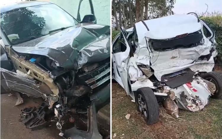 Motorista de caminhonete em alta velocidade atinge carro estacionado em Batatais, SP; VÍDEO
