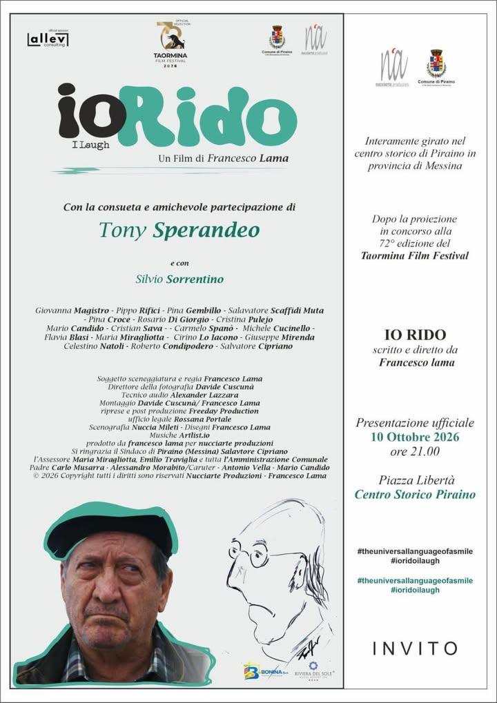 🎬 Proiezione del film “IO RIDO” Vi invitiamo alla proiezione ufficiale del film “IO RIDO”, scritto e diretto da Frances...