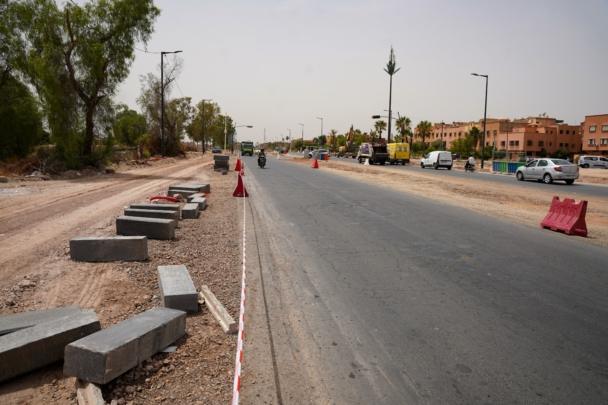 انطلاق أشغال تهيئة وتوسيع شارع الحبيب الفرقاني بمراكش + صور