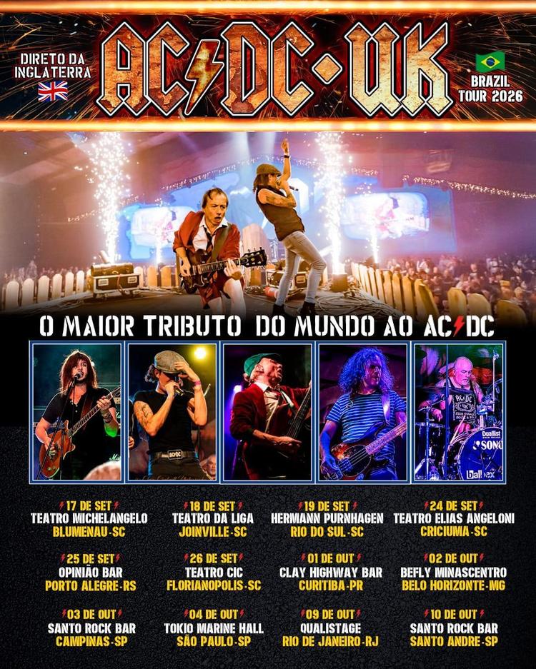 AC/DC UK anuncia grande tour pelo Brasil e promete noites históricas