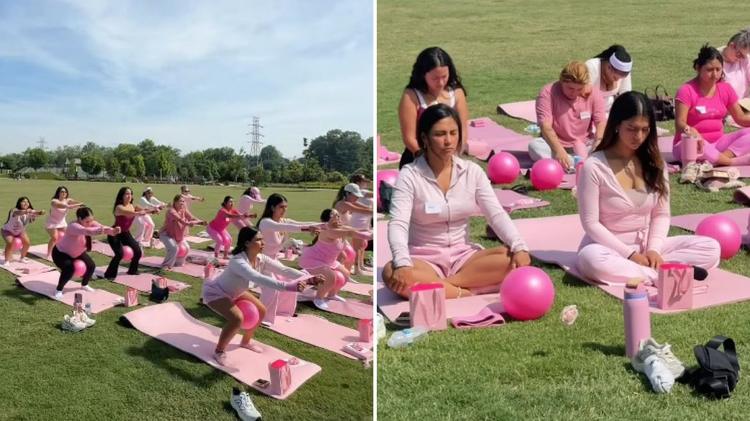 Cristãs promovem aula de pilates ao ar livre para evangelizar mulheres nos EUA