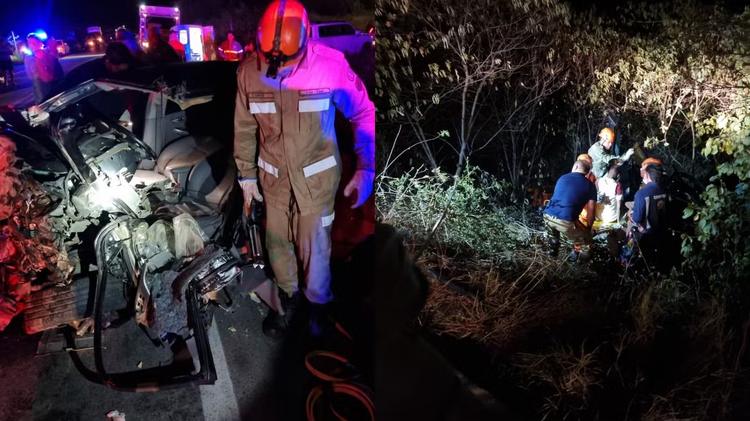 Duas pessoas morrem e quatro ficam feridas em colisão entre veículos no interior do Ceará
