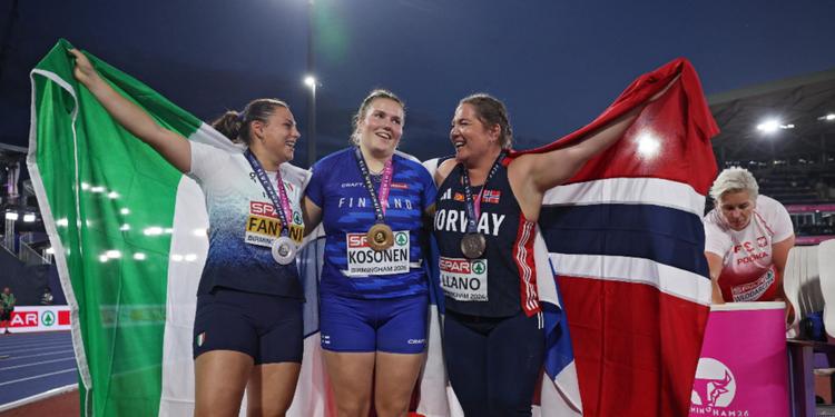 Europei di atletica, Sara Fantini d’argento nel lancio del martello