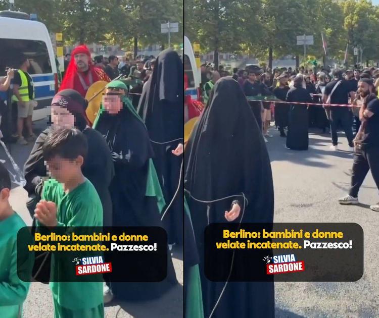 Bambini e donne legati durante l’Ashura