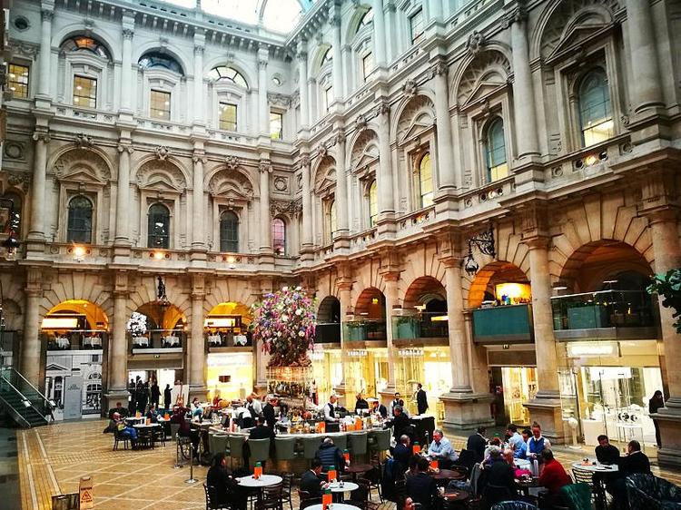 Inside the Royal Exchange building