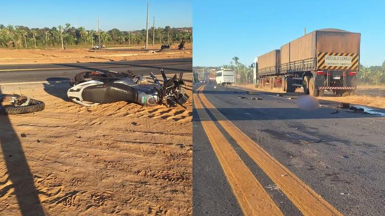 Motociclista morre em acidente na PI-247, em Uruçuí; polícia suspeita de batida com caminhão