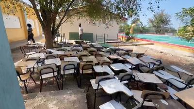 VIDEO: Por faltas de aulas, niños reciben clases debajo de un árbol en Azua de Compostela, denuncian padres