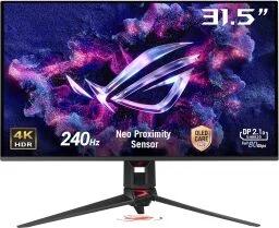 The ASUS ROG Strix 32-inch 4K OLED Gaming Monitor on a white background