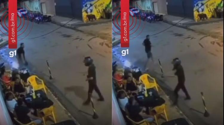 VÍDEO: Câmera de segurança registra momento em que homem é morto a tiros em bar de Açailândia no MA