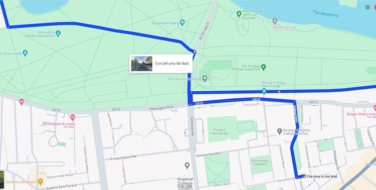 Part 5 of the 11km Piccadilly to Westfield Cycle from the Hole in the Wall to Kensington Gardens along West Carriage Drive