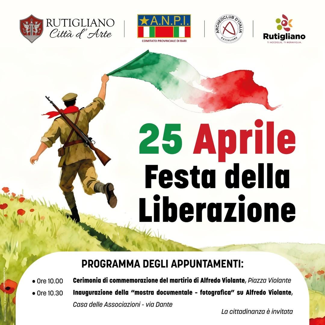 📌 𝟐𝟓 𝐚𝐩𝐫𝐢𝐥𝐞: 𝐢𝐥 𝐩𝐫𝐨𝐠𝐫𝐚𝐦𝐦𝐚 𝐝𝐞𝐠𝐥𝐢 𝐚𝐩𝐩𝐮𝐧𝐭𝐚𝐦𝐞𝐧𝐭𝐢 𝐚 𝐑𝐮𝐭𝐢𝐠𝐥𝐢𝐚𝐧𝐨 Sabato 25 apri...