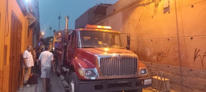 اندلاع حريق مهول بمستودع بالمدينة العتيقة لمراكش