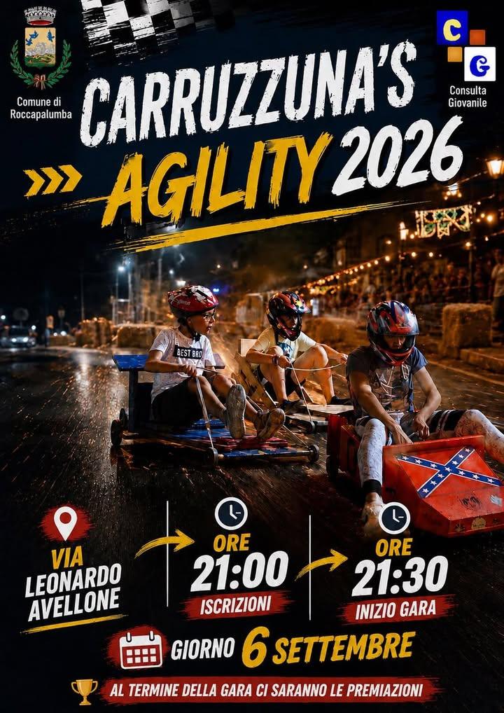 🏁CARRUZZUNA'S AGILITY 2026 🏁 Sta per tornare l'appuntamento più pazzo e adrenalinico dell'estate!🔥 Una serata di velo...