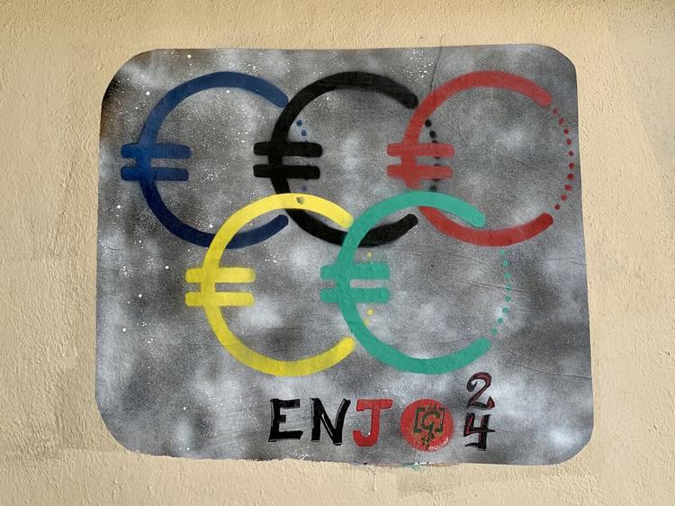 Les Jeux Olympiques par le muraliste Grunnif.
