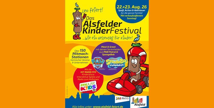  Flyer mit Inforamtionen zum Alsfelder KinderFestival am 22. und 23.08.2026