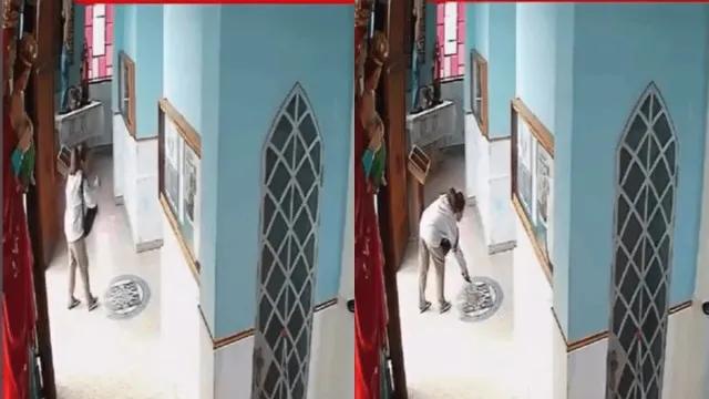 Mulher invade igreja e joga fezes sobre cruz no interior de SP; veja