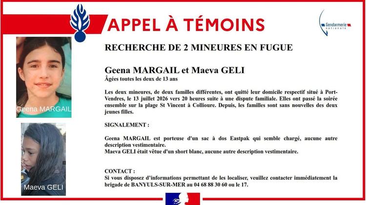 Pyrénées-Orientales : recherche de deux mineures en fugue