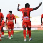 09/08/2025, Laval (Mayenne), Ligue 2, Saison 2025-2026, 1ère journée - Stade Lavallois- AS Saint-Etienne au stade Francis Le Basser - Joie 2ème but Malik TCHOKOUNTE (Stade Lavallois)