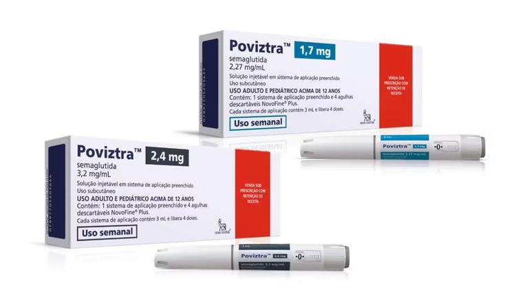 Farmacêutica reduz preço das doses de 1,7 mg e 2,4 mg da Poviztra, caneta com semaglutida