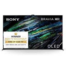 Sony QD-OLED 77 inch Bravia XR A95L Series 4K TV on white background