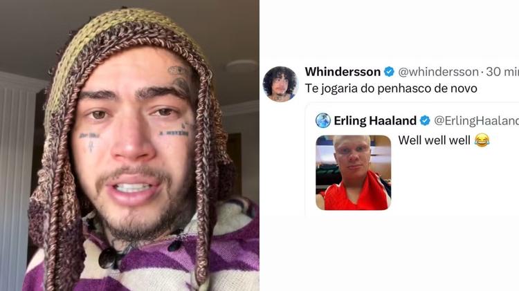 Whindersson pede desculpas a Luísa Sonza após repercussão de comentário em post de Haaland: 'Não sou desse jeito'