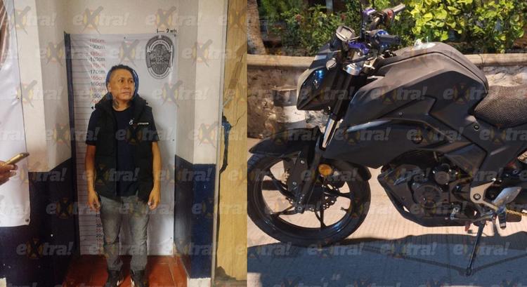 La imprudencia lo delató: Cae en Anenecuilco con moto robada con violencia en Jiutepec