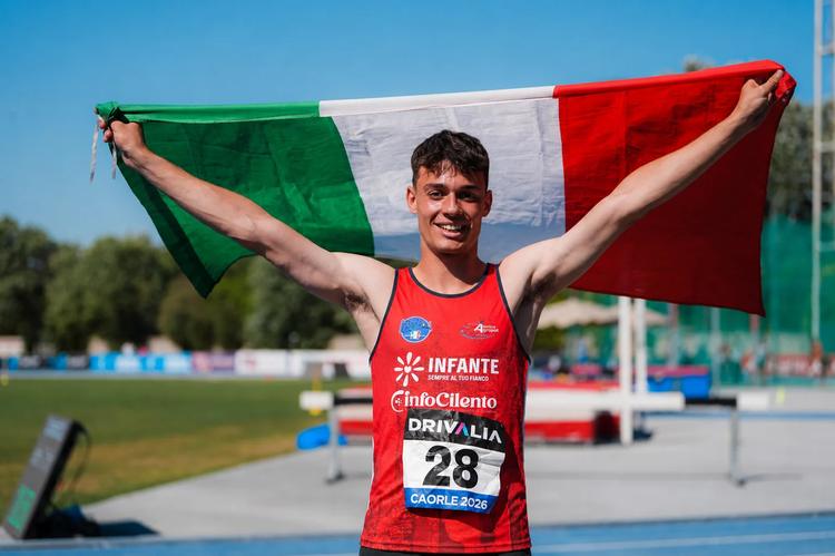 Atletica Agropoli: Daniele Orlando è Campione Italiano Under 20, oro nei 100m a Caorle