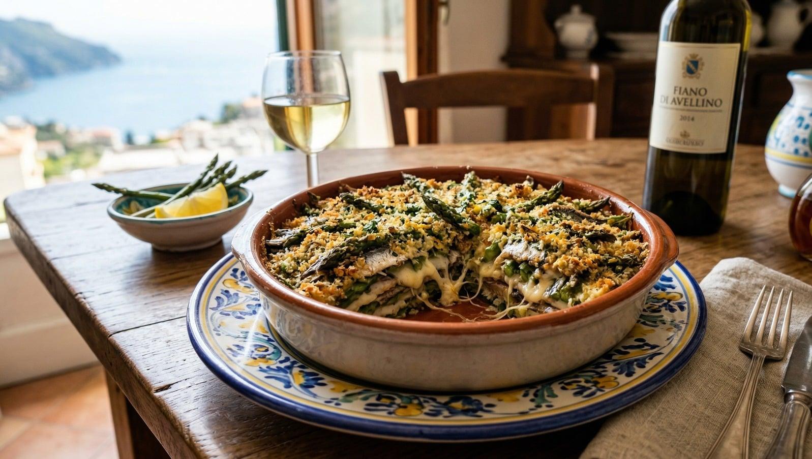 La Ricetta: Tortino di Alici “mbuttunate” con Asparagi e Provola