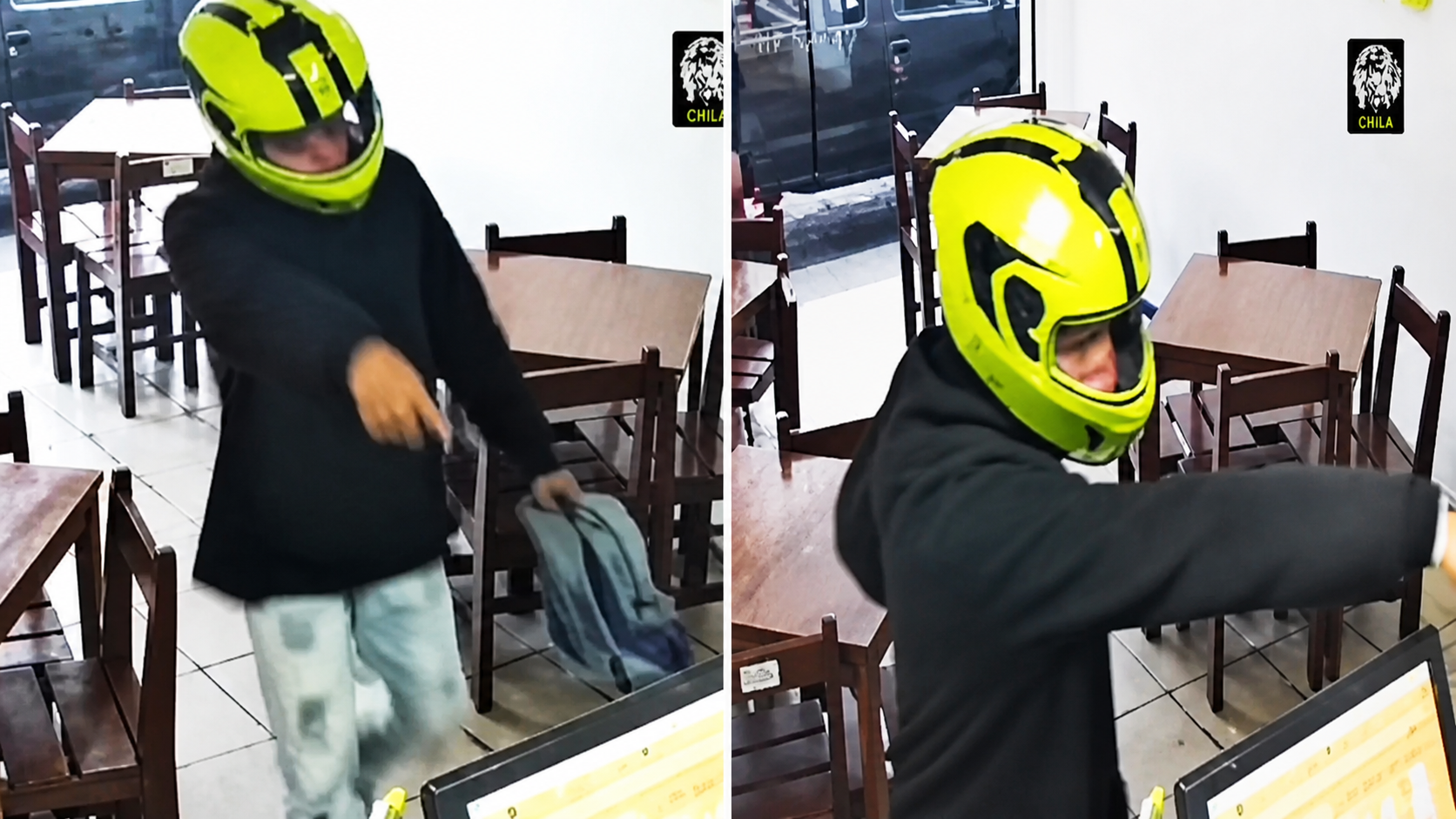 Captan en video violento asalto a churrería en Tejalpa: Ladrones con casco ligan atraco en segundos