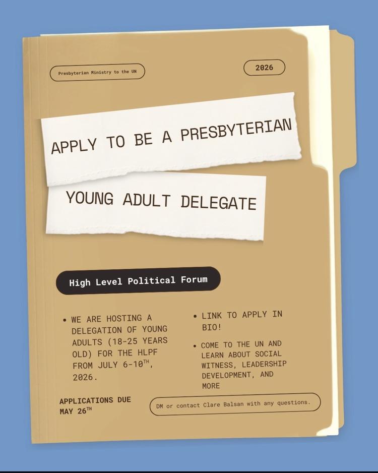 Presbyterian Ministry at the United Nations Young Adult Delegation