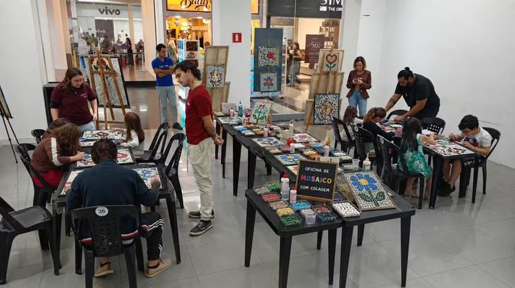 Oficina de mosaico acontece no Pátio Limeira Shopping neste fim de semana