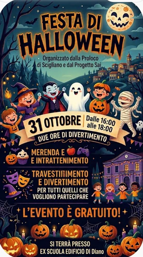 🎃🎄 GRANDE PARTECIPAZIONE E DIVERTIMENTO A SCIGLIANO: GLI APPUNTAMENTI IN ARRIVO! 🎄 🎃L'Amministrazione Comunale desid...
