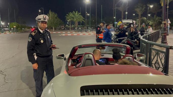 حملة أمنية لمواجهة مخالفات المرور والسياقة الاستعراضية بوسط مراكش +صور