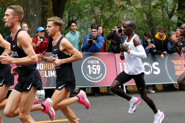 Eliud Kipchoge running the 1:59 Challenge supported by INEOS