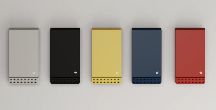 Five Light Flip devices of different colours.