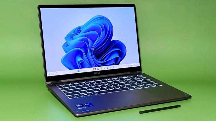 the MSI Prestige 14 Flip AI+