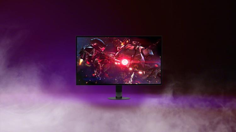 Sony Inzone M10S II monitor on purple smokey background