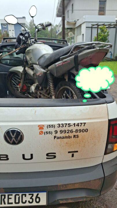 CMT de Panambi recolhe moto que se encontra em situação irregular