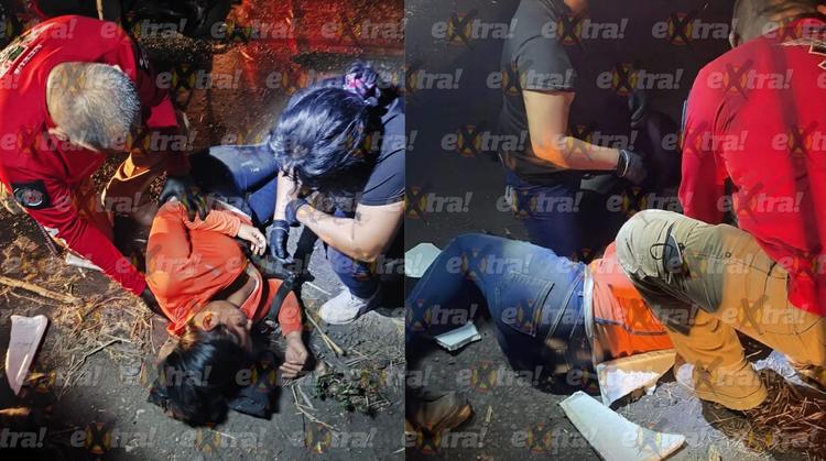 Joven motociclista derrapa en el Libramiento Oriente; terminó en el hospital por arena suelta