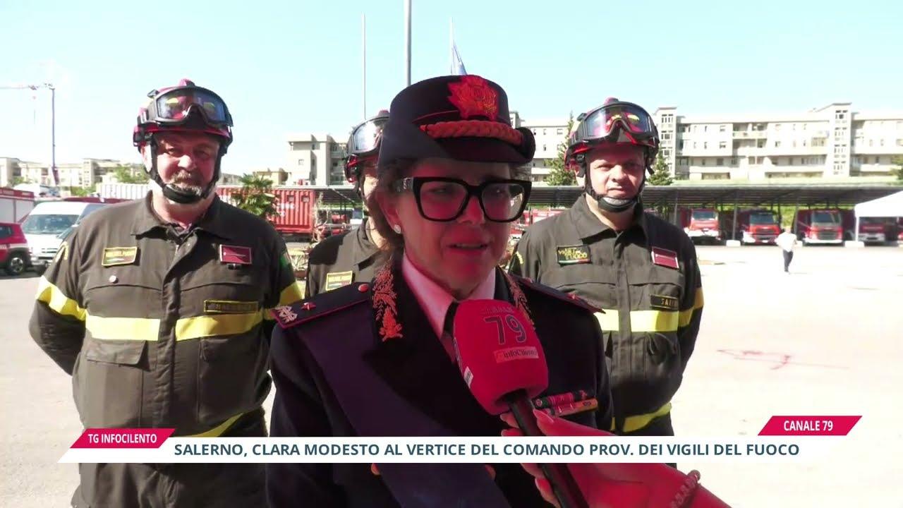 Vigili del Fuoco Salerno, Clara Modesto è il nuovo comandante: questa mattina il passaggio di consegne