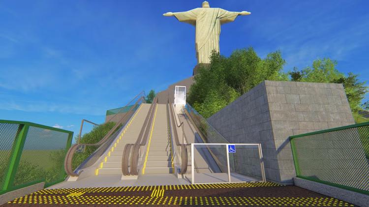 Cristo Redentor terá obra para troca de escadas rolantes e muda acesso de visitantes em agosto
